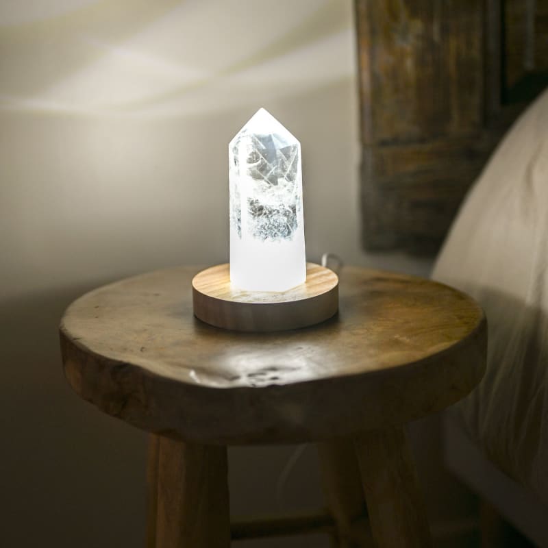 Lampe en Cristal de roche | Univers Minéral