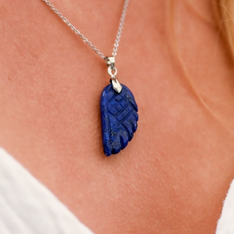Pendentif Lapis Lazuli "Aile d'ange"