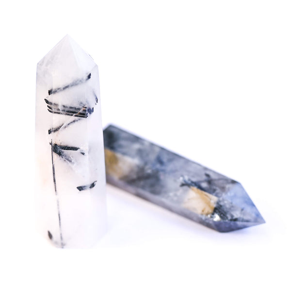 Pointe quartz tourmaline