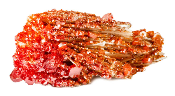 Vanadinite sur baryte