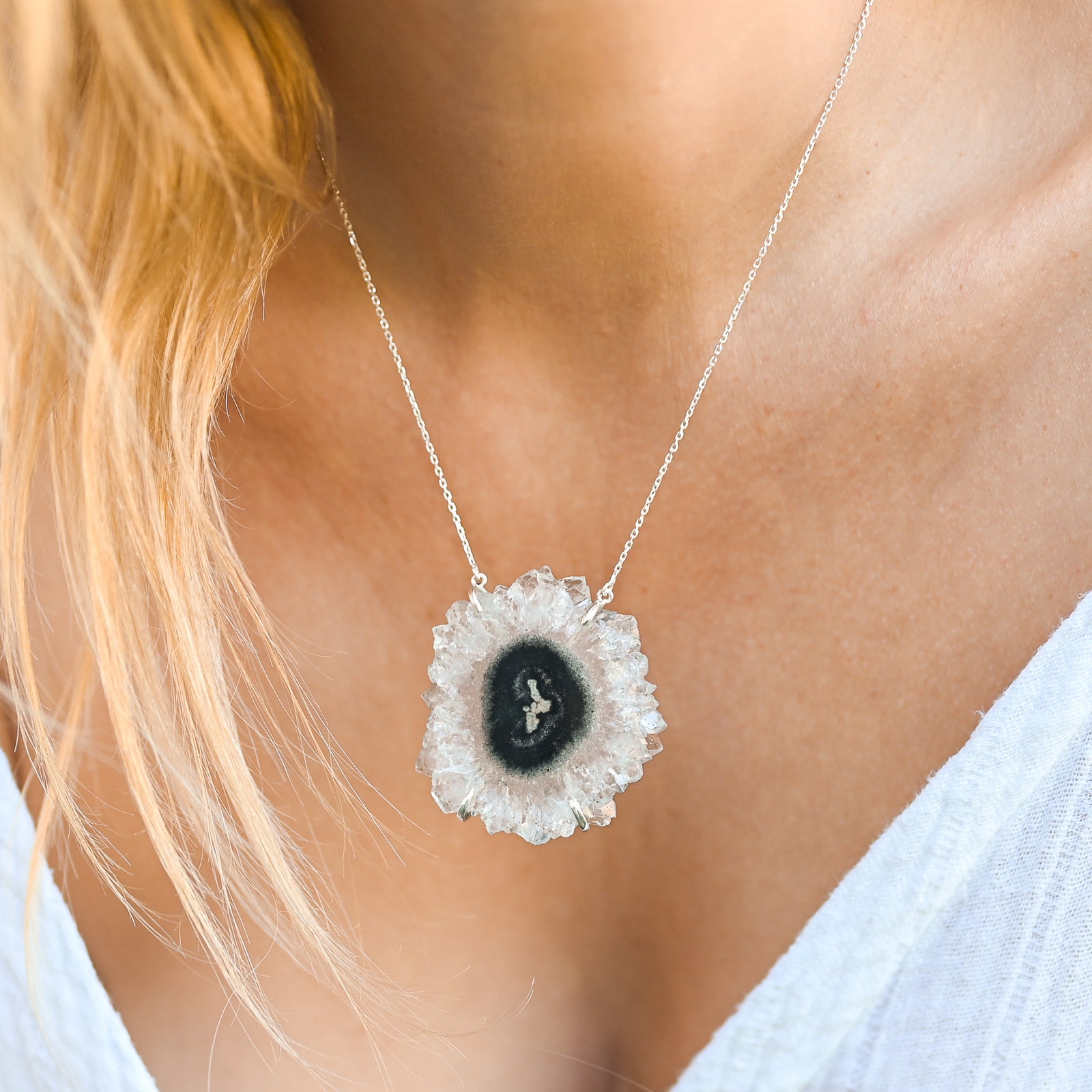 Collier Quartz Solaire "Soleil D'Uruguay"