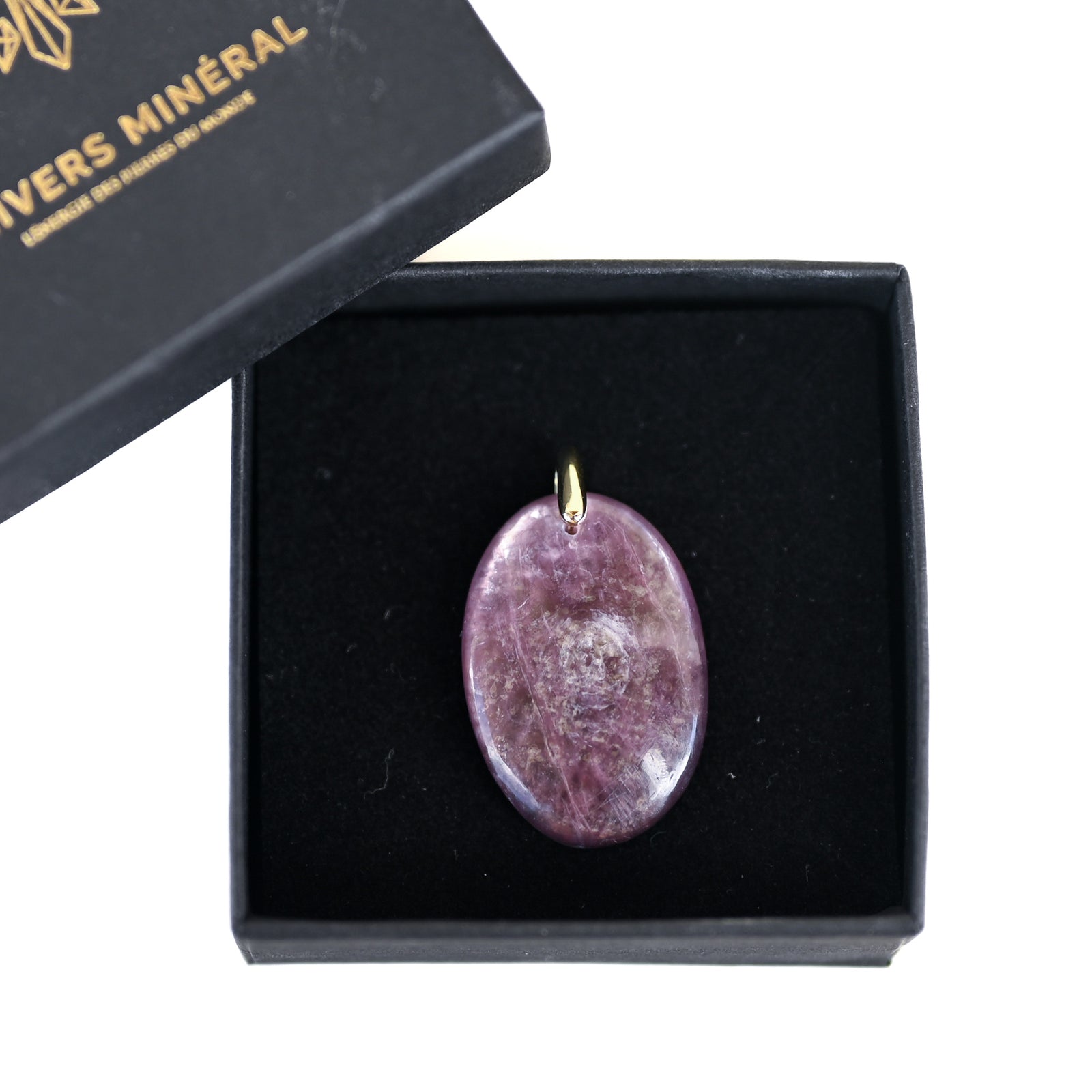 Pendentif Mica Violet - Lépidolite AAA
