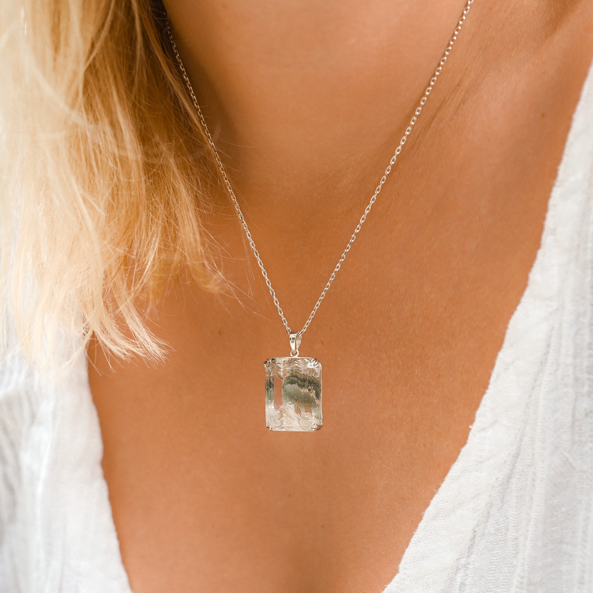 Collier "Quartz à inclusions"