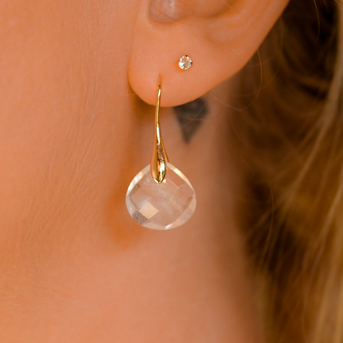 Cristal de Roche - Boucles d&#39;oreilles