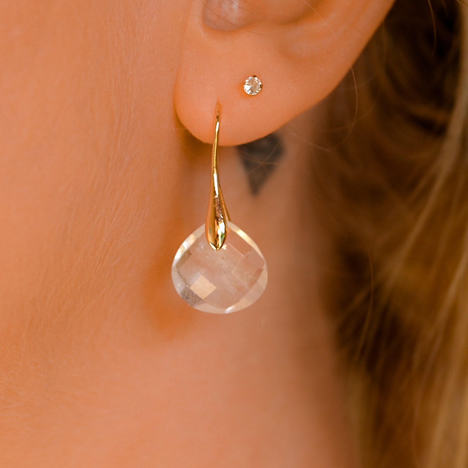 Cristal de Roche - Boucles d'oreilles