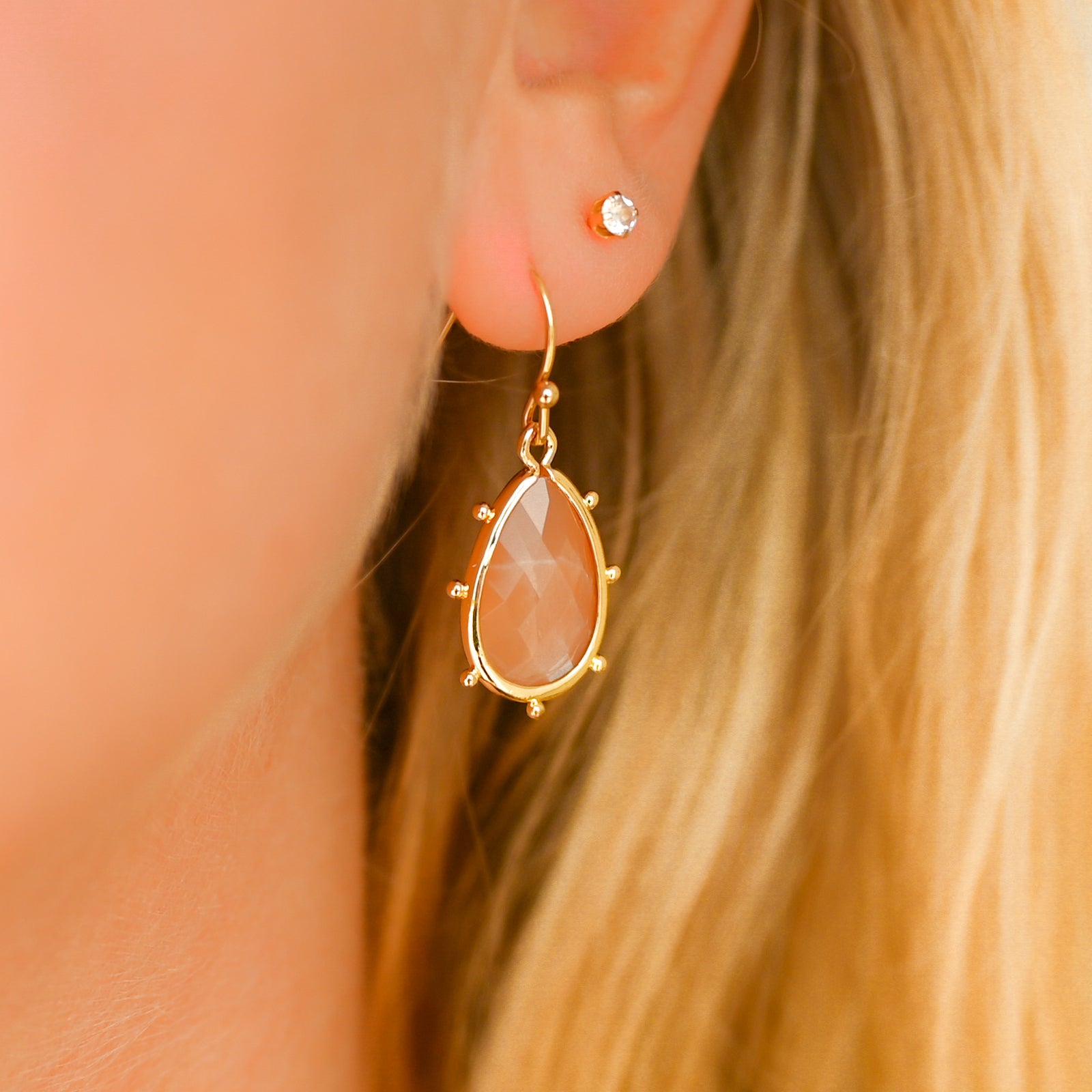 Boucles d'oreilles Pierre de soleil