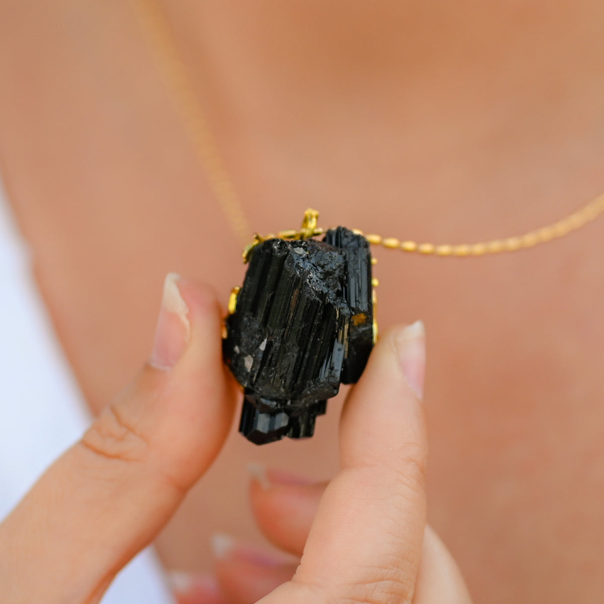 Collier Tourmaline noire cristaux