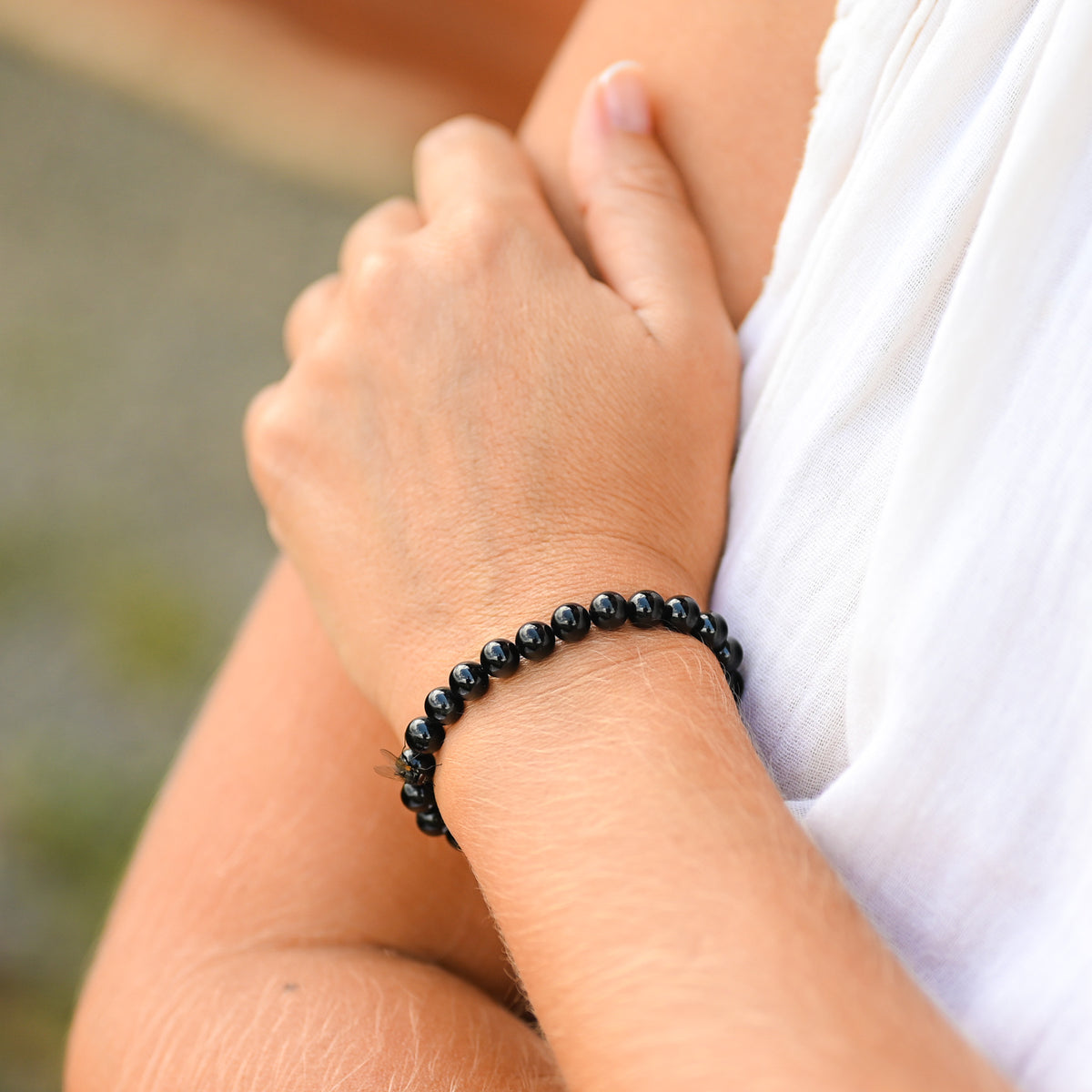 Bracelet Tourmaline Noire 6mm