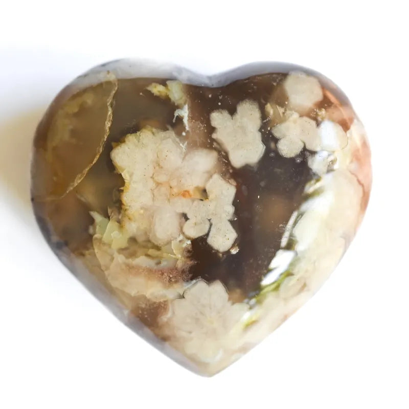 Agate fleur - Coeur