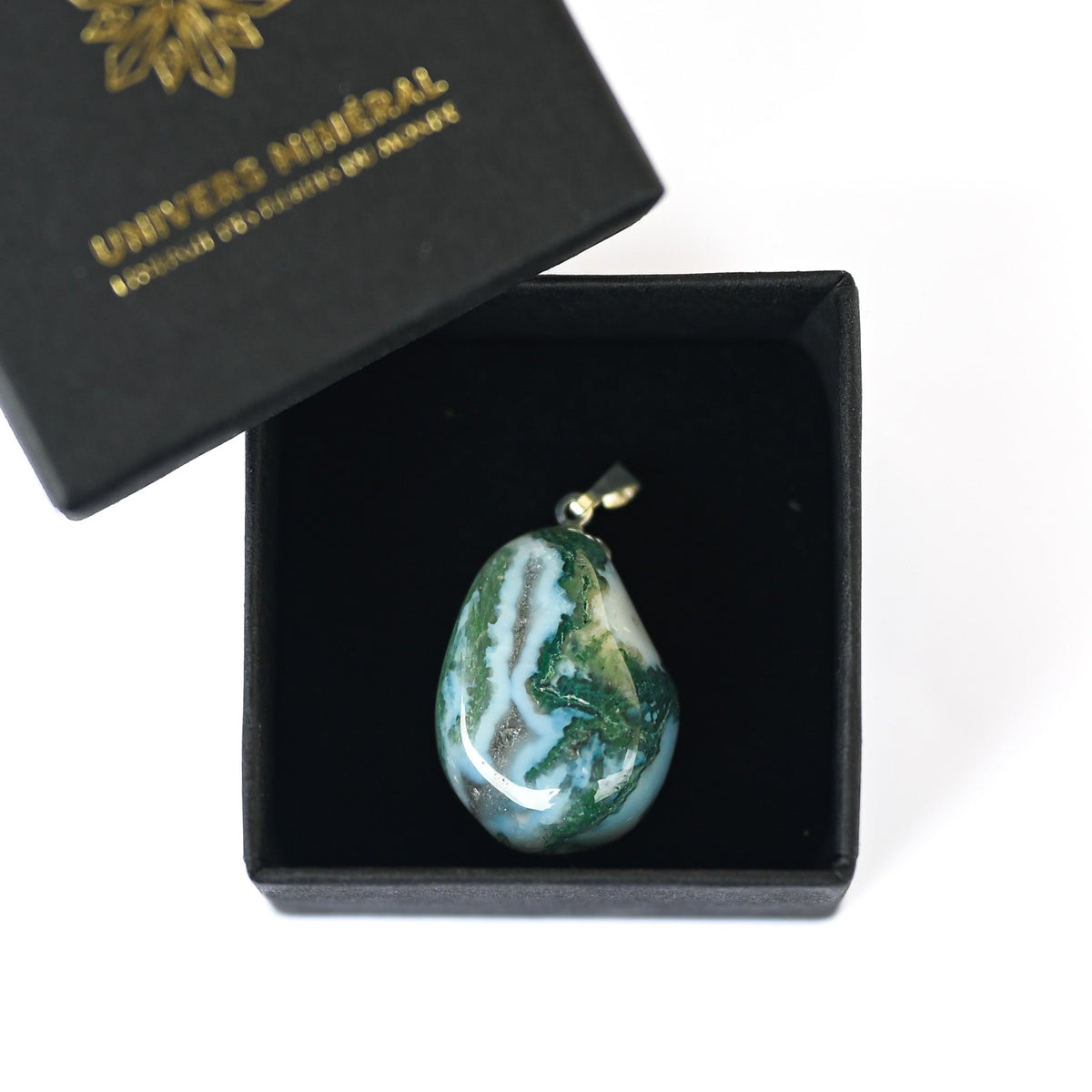 Agate mousse pendentif