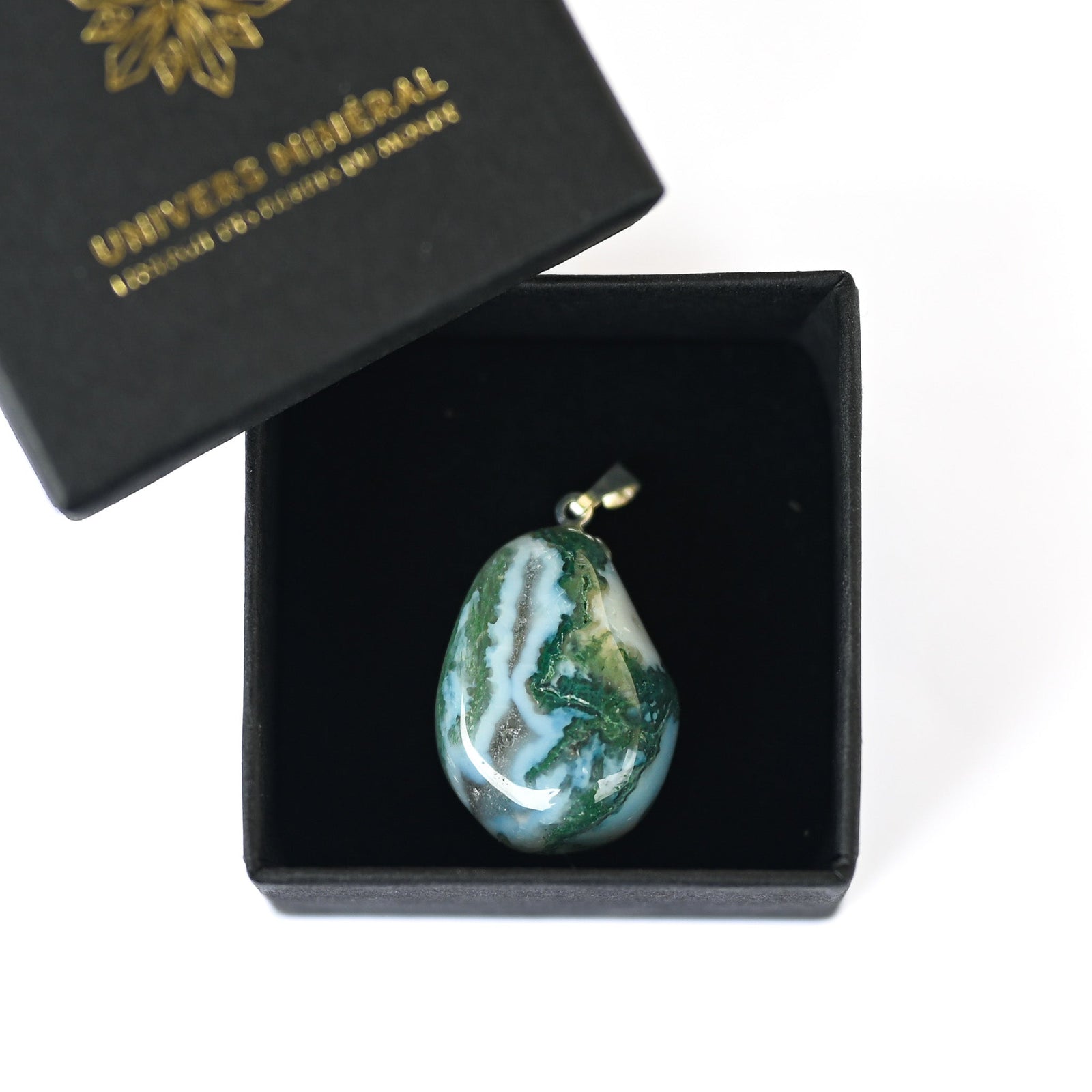 Agate mousse pendentif