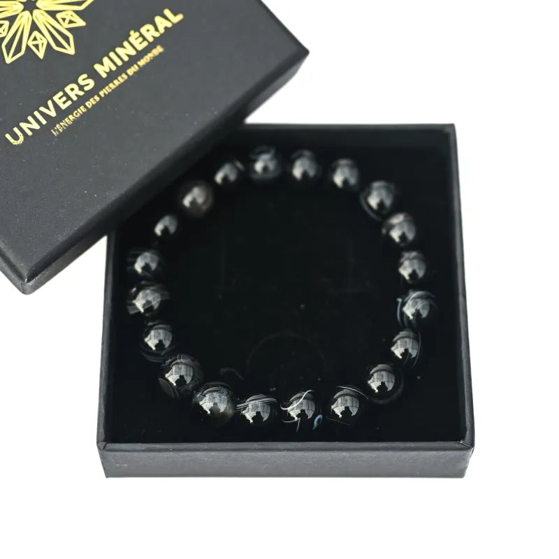 Agate Noire - Bracelet Homme