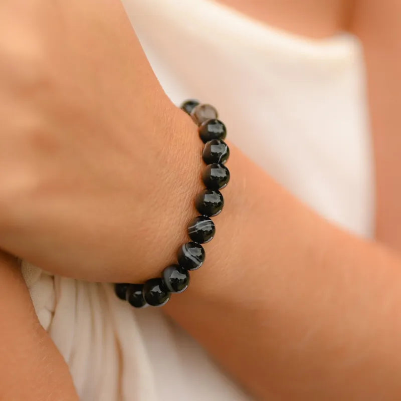 Agate Noire - Bracelet