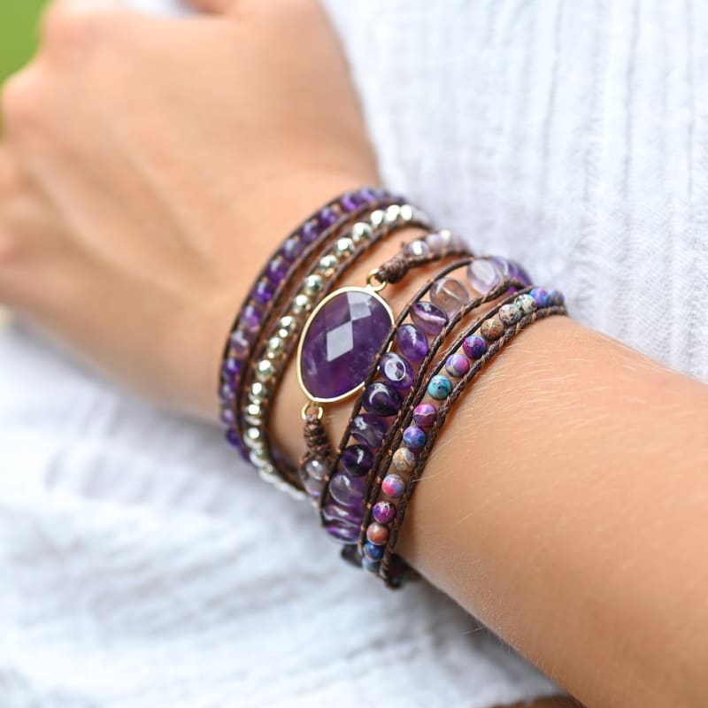 Améthyste Bracelet Bohème | Univers Minéral