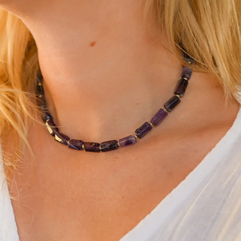 Améthyste - Collier Ras de cou
