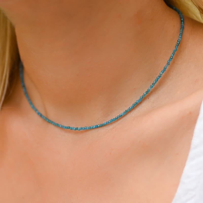 Apatite Bleue Collier | Univers Minéral