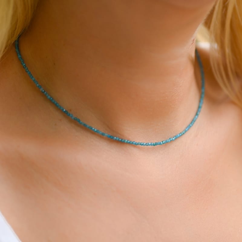 Apatite Bleue Collier | Univers Minéral