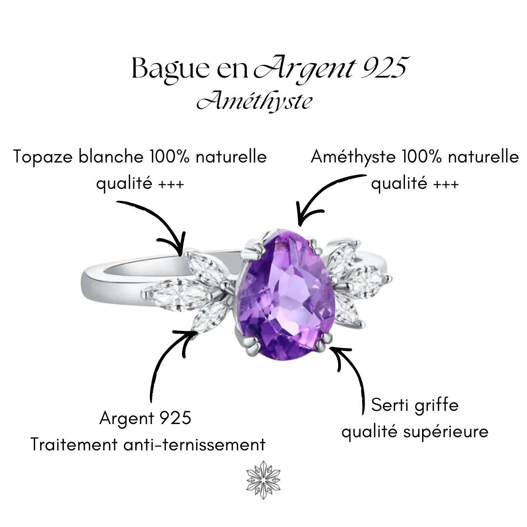 Bague Améthyste Argent