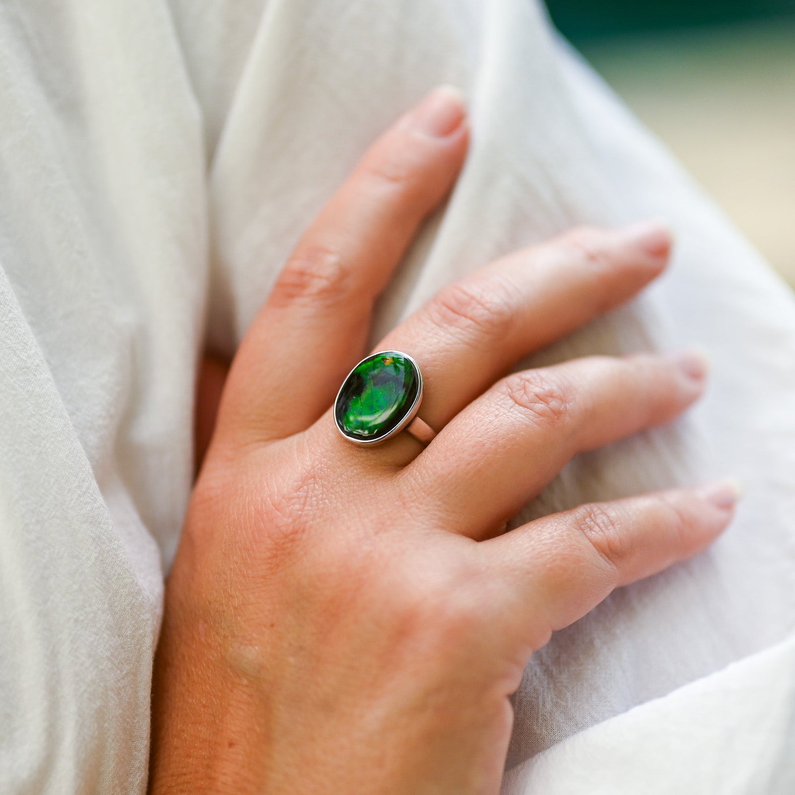 Bague Ammolite