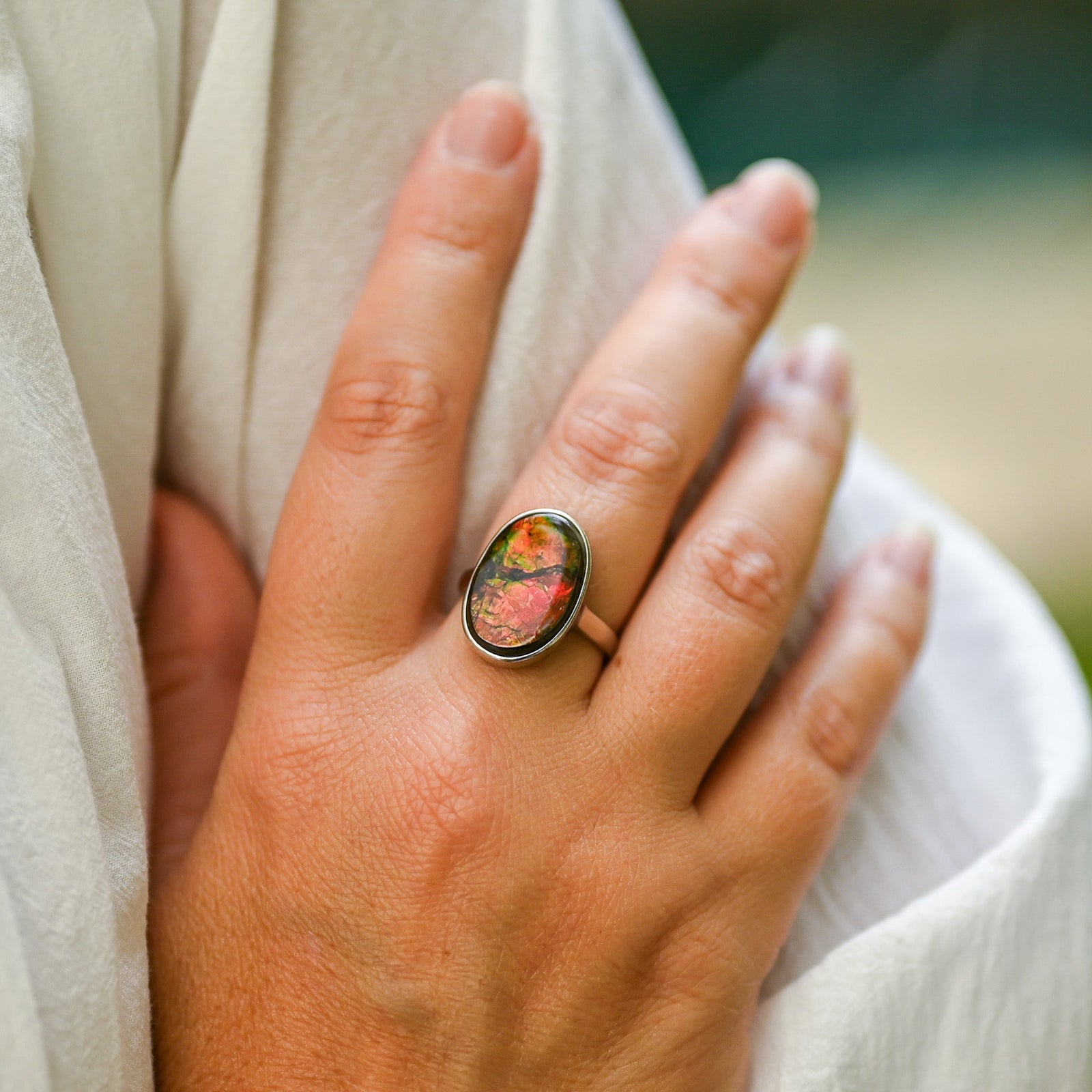 Bague Ammolite