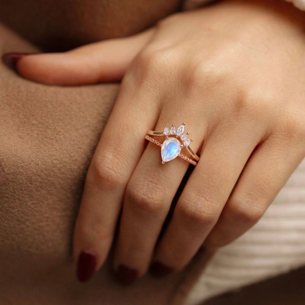 Bague de fiançailles Pierre de Lune