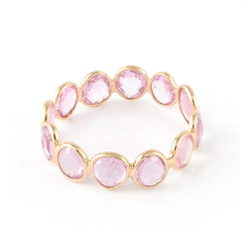 Bague éternité en Saphir Rose