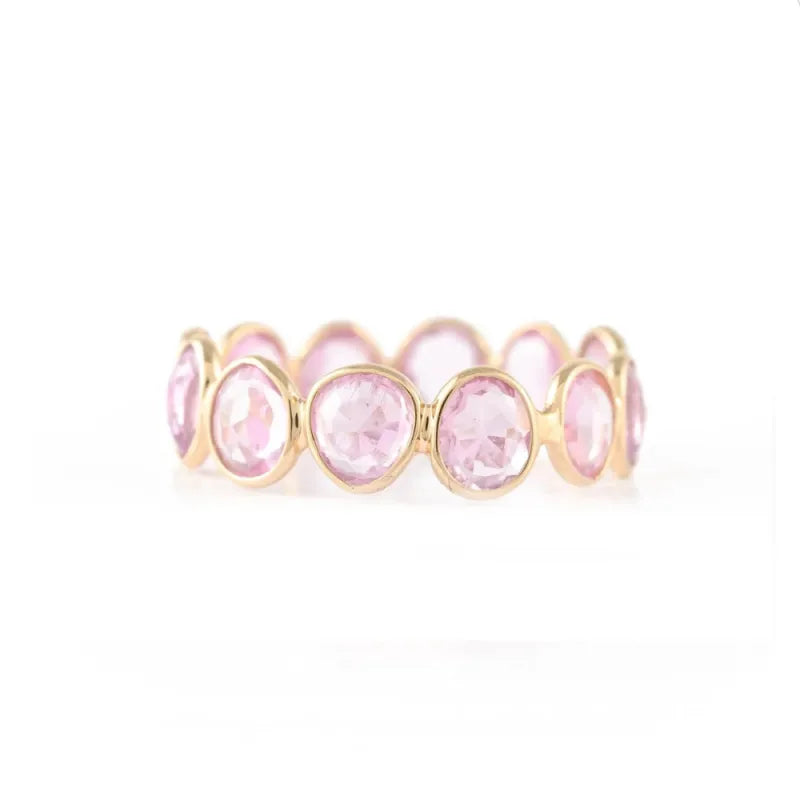 Bague éternité en Saphir Rose