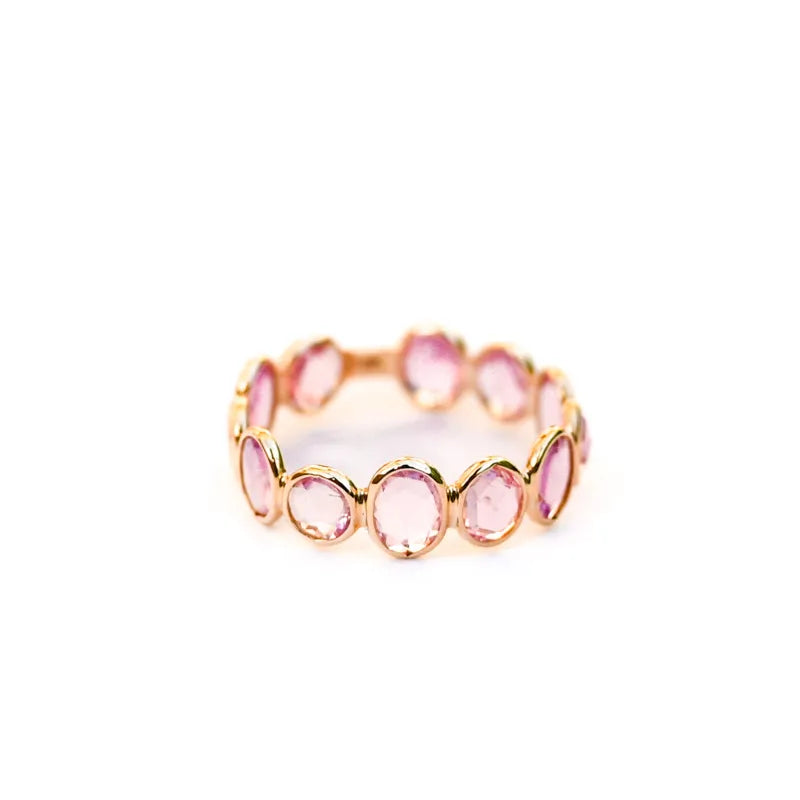 Bague éternité en Saphir Rose