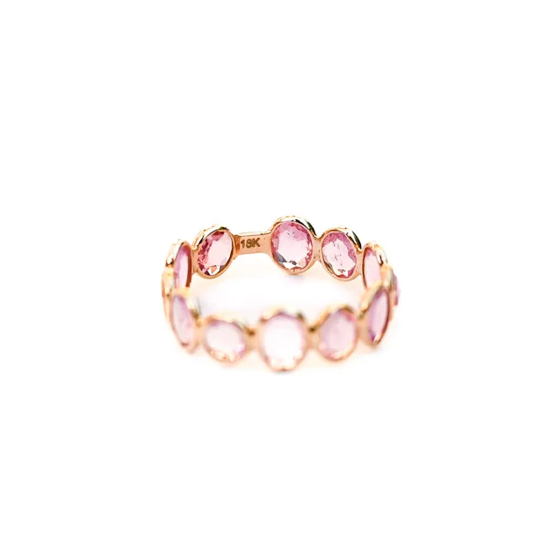 Bague éternité en Saphir Rose