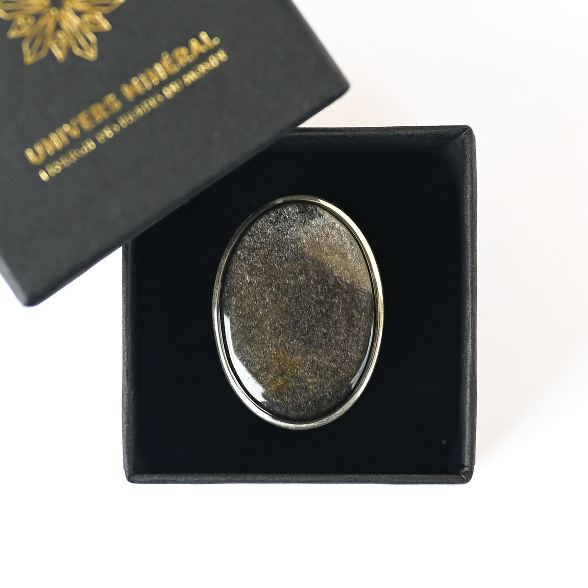 Bague Obsidienne Argentée