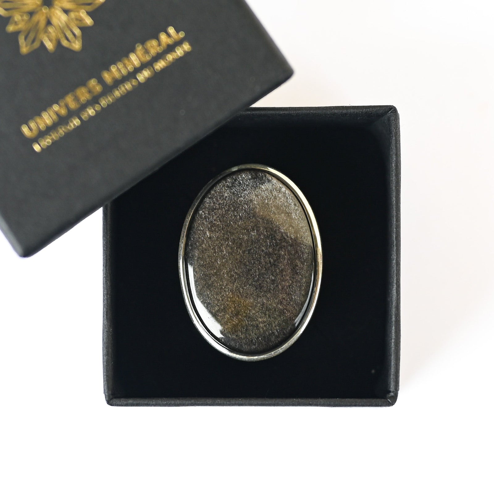 Bague Obsidienne Argentée