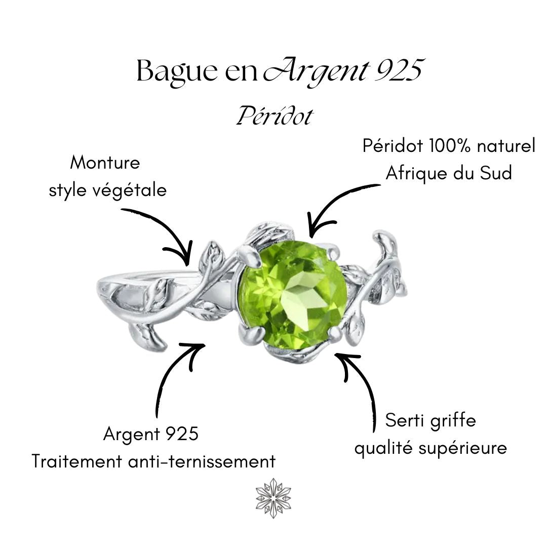 Bague Péridot Argent