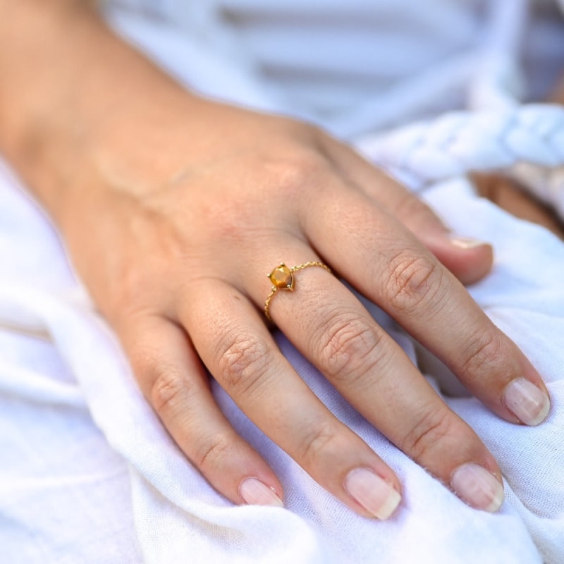 Bague Protection Oeil de Tigre | Univers Minéral®