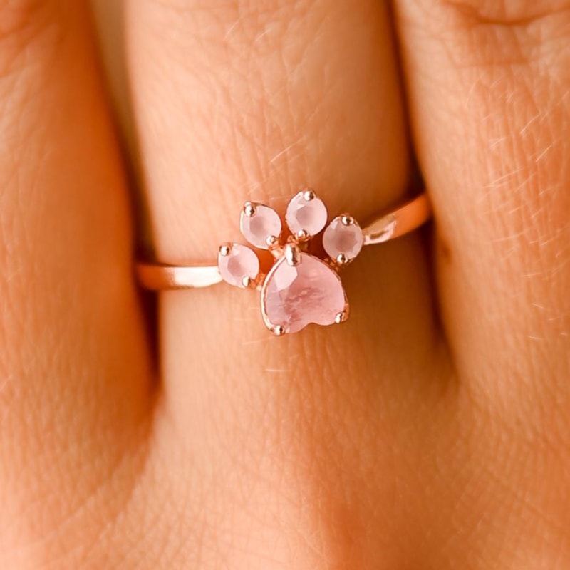 Bague Quartz Rose Empreinte d’Amour | Univers Minéral