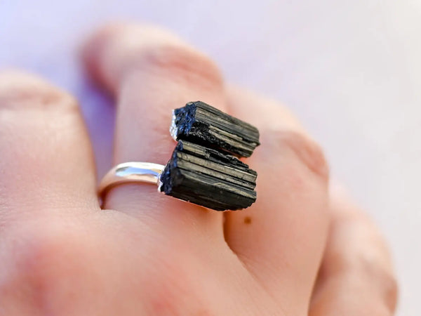 bague tourmaline noire