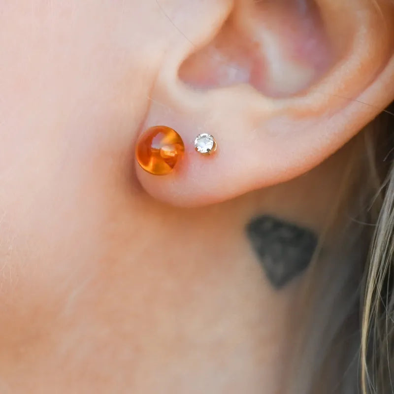 Boucle d’oreille Ambre
