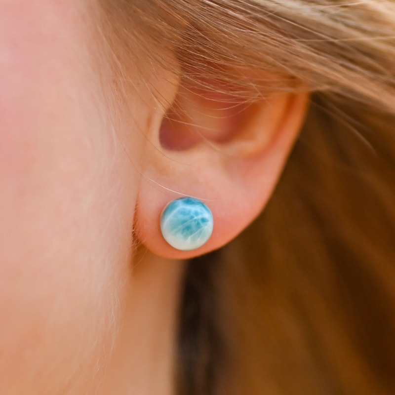 Boucle d’oreille Larimar | Univers Minéral