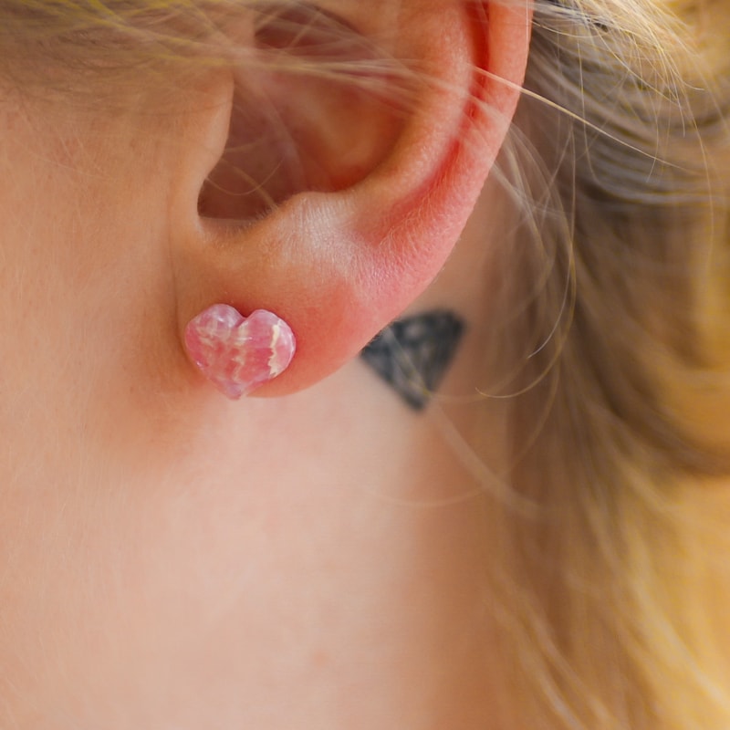 Boucle d’oreille Rhodochrosite | Univers Minéral