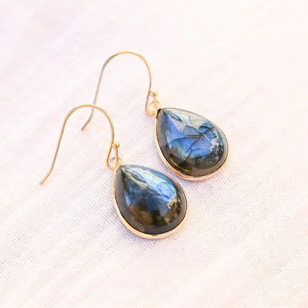 boucle d'oreille labradorite