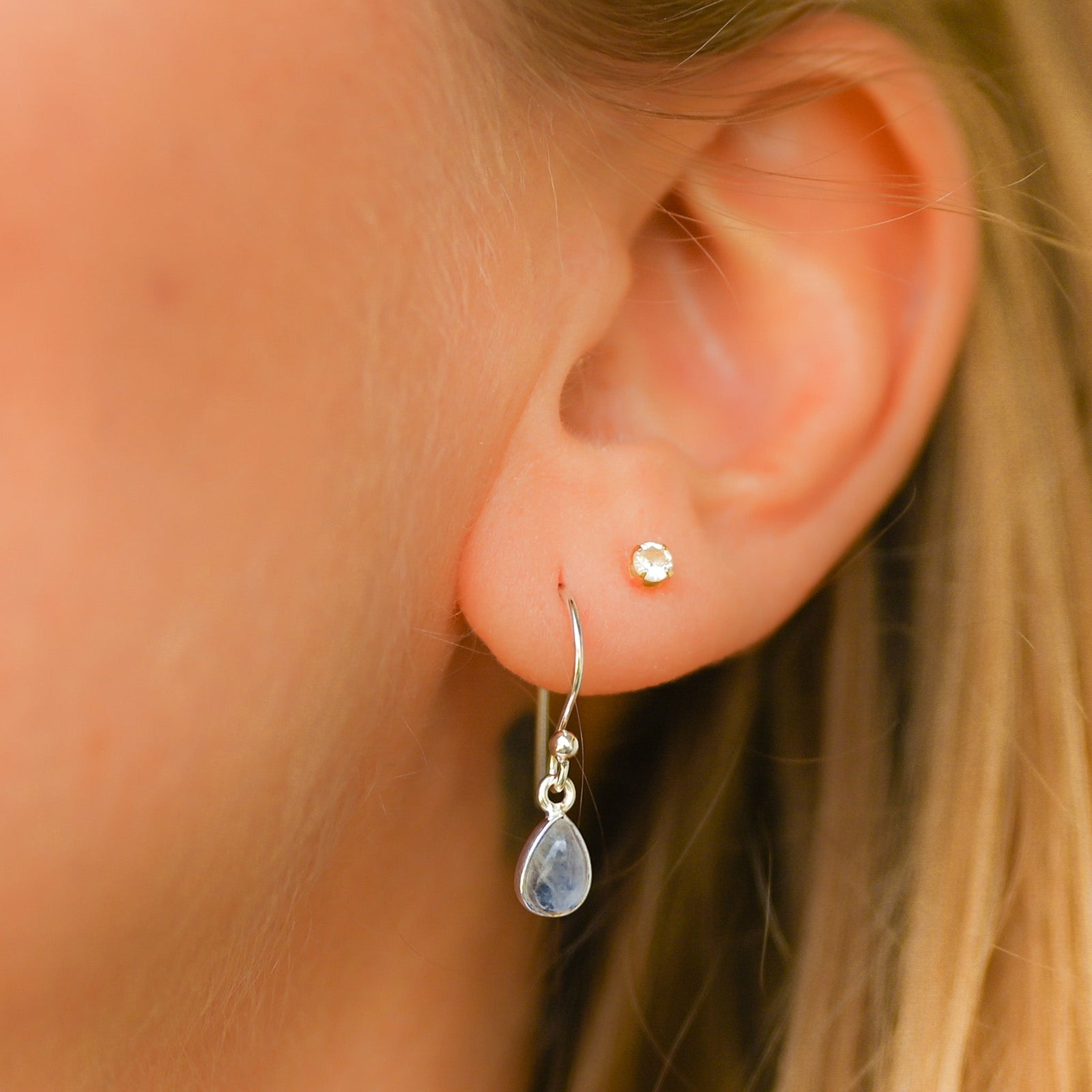 Boucles d’oreilles argent pierre de lune