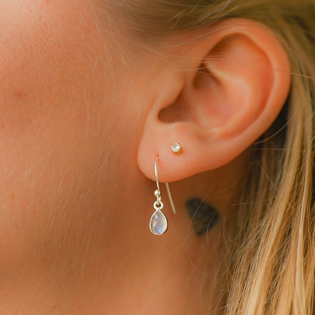 Boucles d’oreilles argent pierre de lune