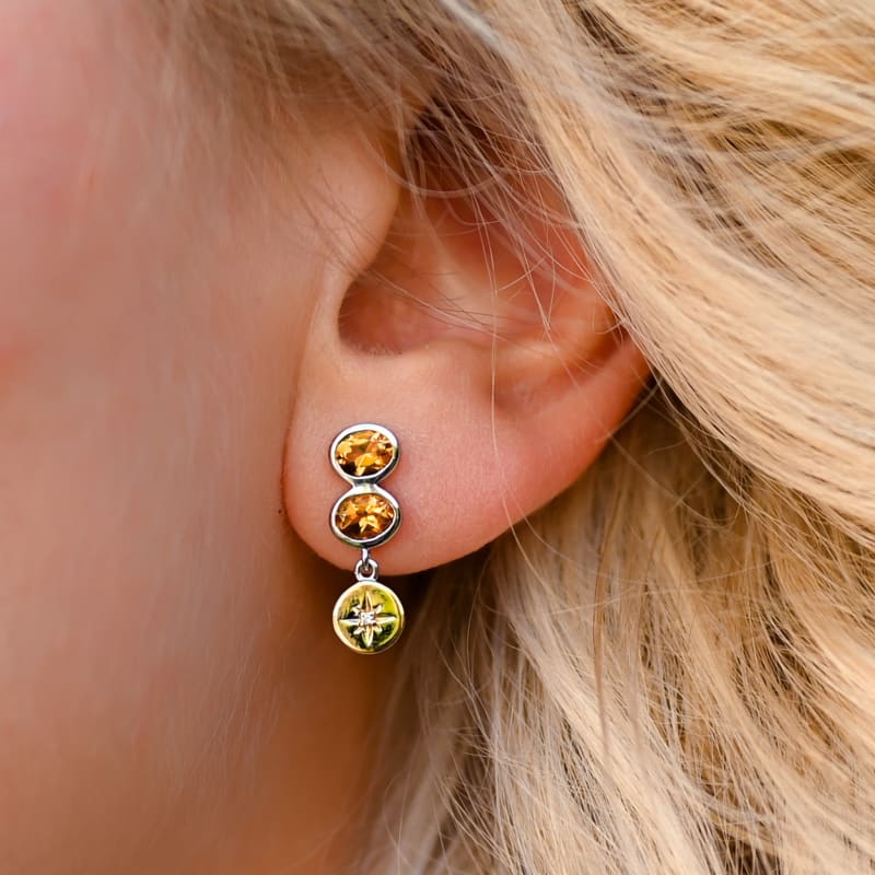 Boucles d’oreilles Citrine | BJ