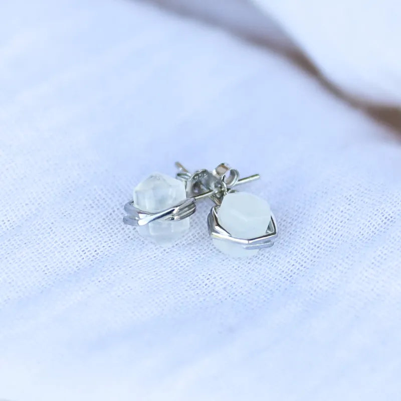 Boucles d’oreilles en Pierre de Lune