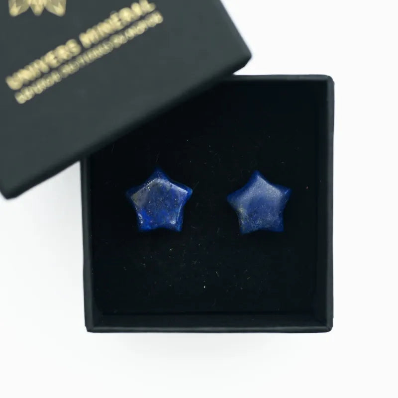 Boucles d'oreilles en lapis lazuli doré or Boucles d'oreilles en lapis lazuli doré or