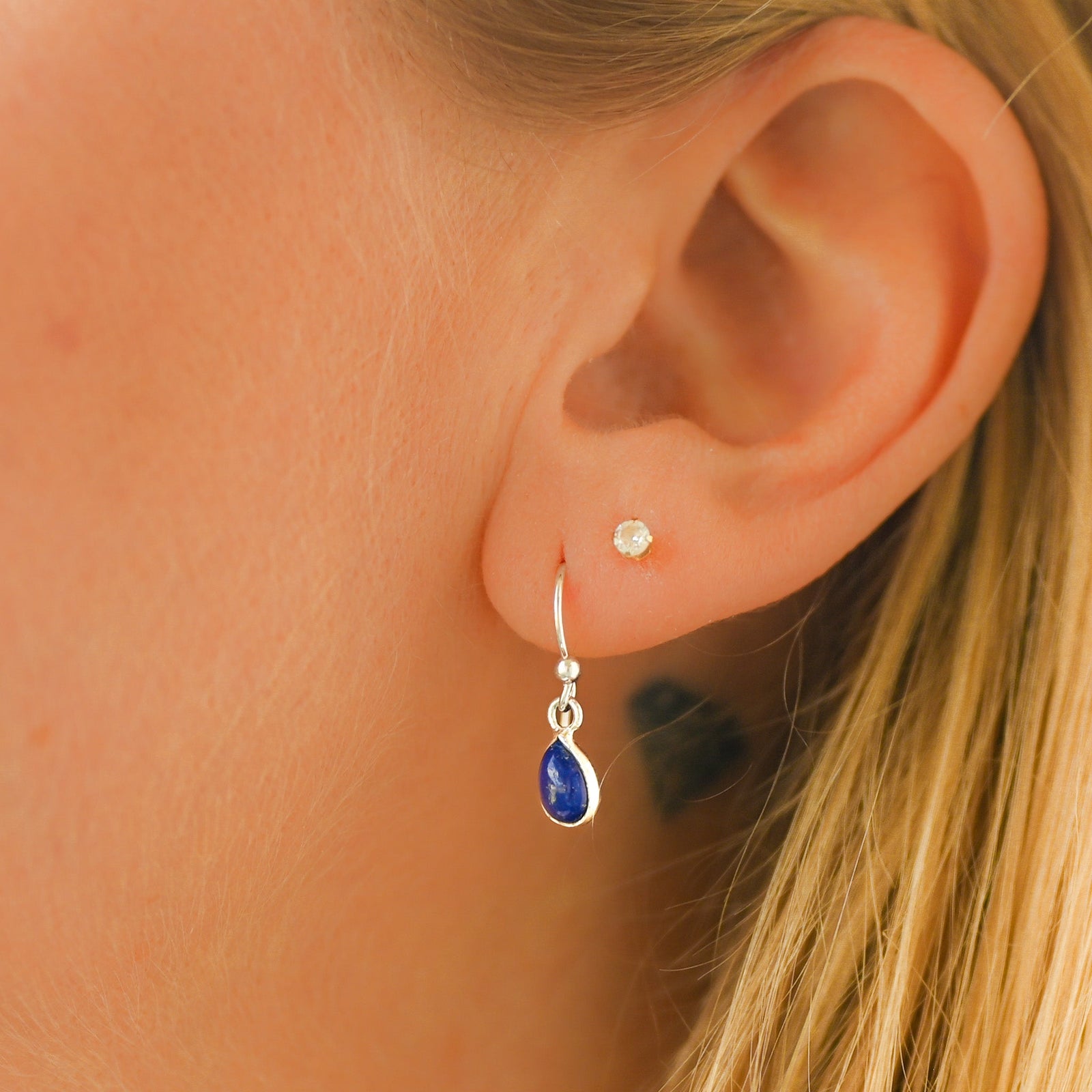 Boucles d’oreilles Lapis Lazuli pendantes