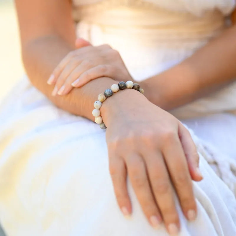 Bracelet Agate Plume