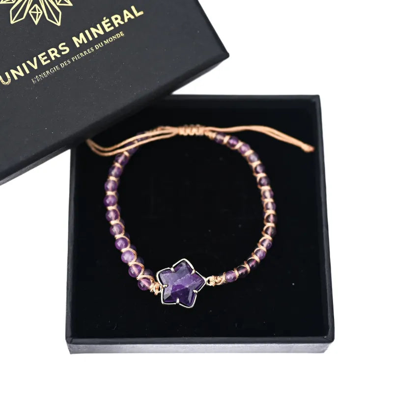 Bracelet Améthyste - Étoile