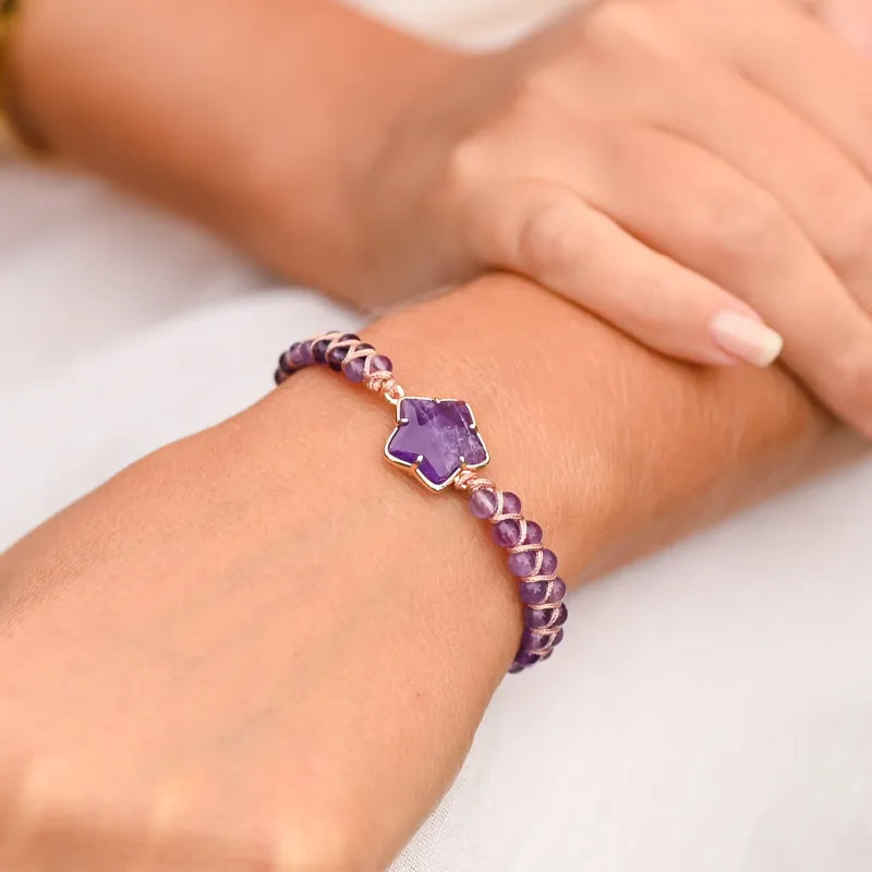 Bracelet Améthyste - Étoile