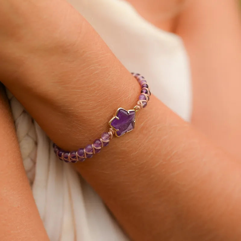 Bracelet Améthyste - Étoile