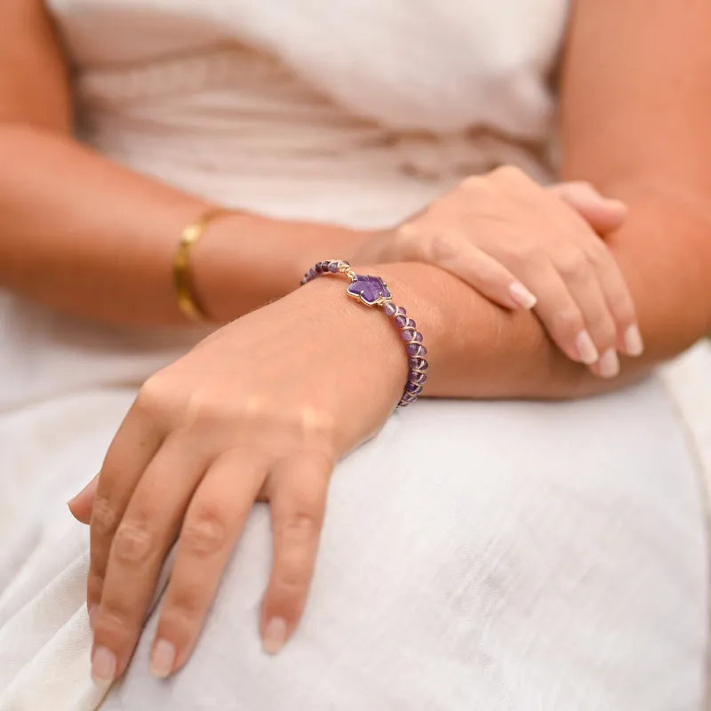 Bracelet Améthyste - Étoile